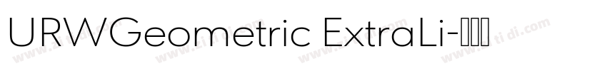 URWGeometric ExtraLi字体转换